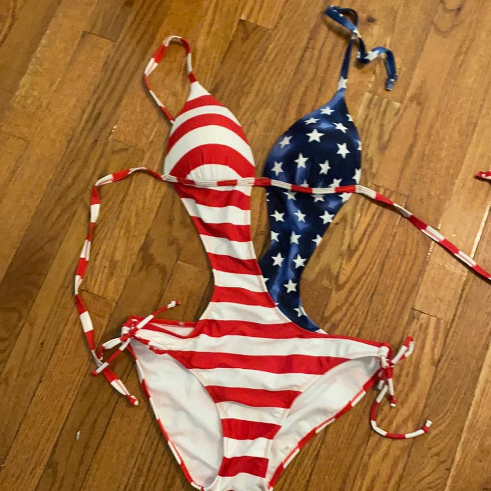 American flag bathing suit! Worn twice!
